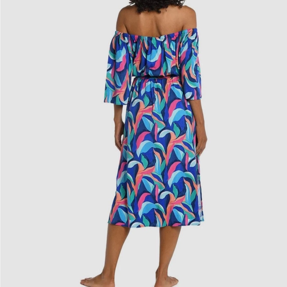 NWT La Blanca blue multicolored swim coverup